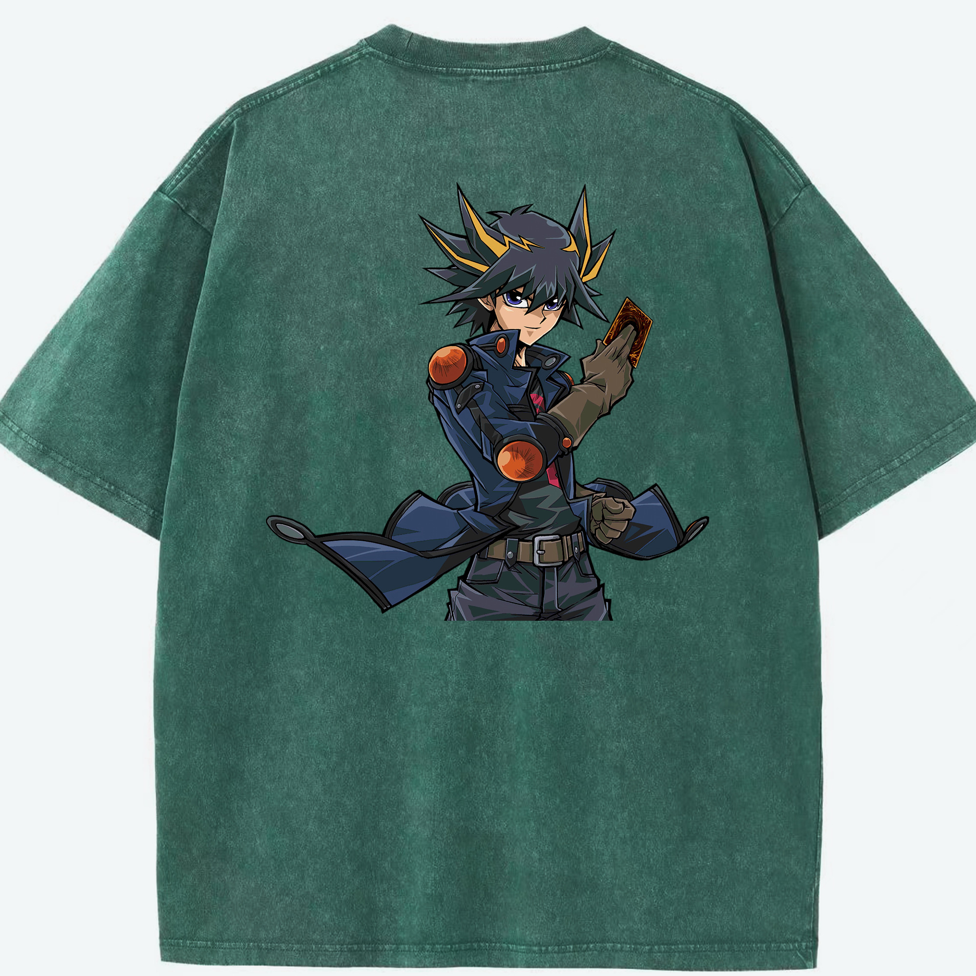 （画像用） 遊☆戯☆王 Yu-Gi-Oh! 綿100% ヴィンテージ風 半袖Tシャツ（背面プリント）